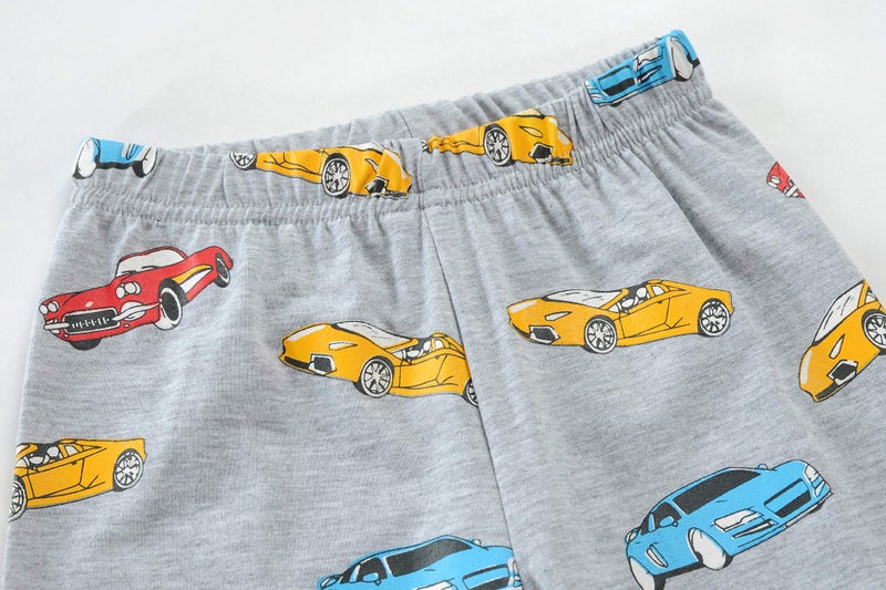 CM-Kid Pajamas for Boys Pjs Toddler Kids 100% Cotton Long Sleeve Sleepwear Set 2 Pieces Racing Car Nightwear Children Pj Clothes Sets Size 4T - Image 5